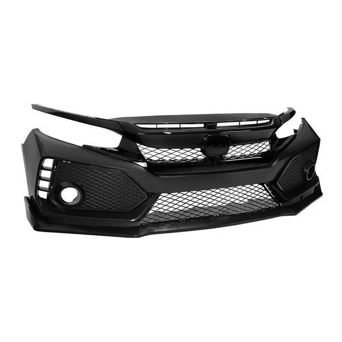AMHMAA01119 – AMERICAN MOD Bumper Cover, Type R Style With Light Cutout Polypropylene Matte Black Unpainted With Eyel...